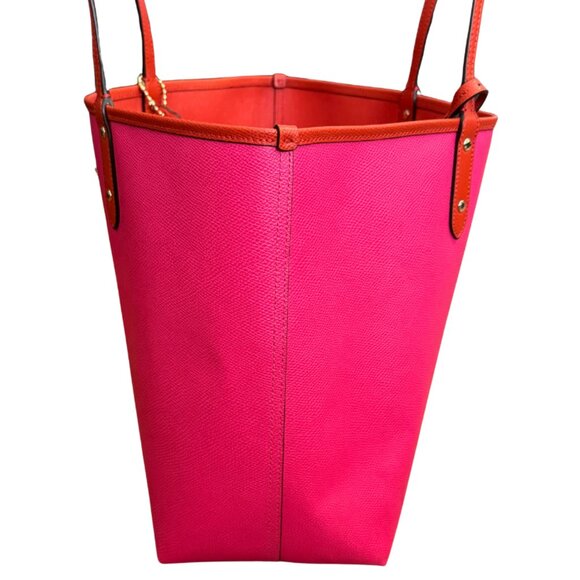 Coach Reversible City Tote Orange/Fuchsia - Picture 9 of 16